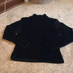 Vintage black velvet turtle neck